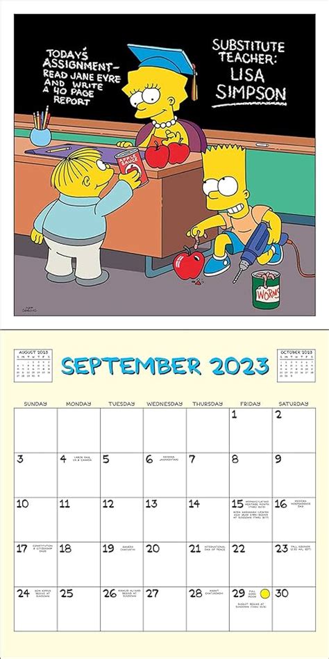 The Simpsons 2023 Wall Calendar - 2023 Printable Calendar