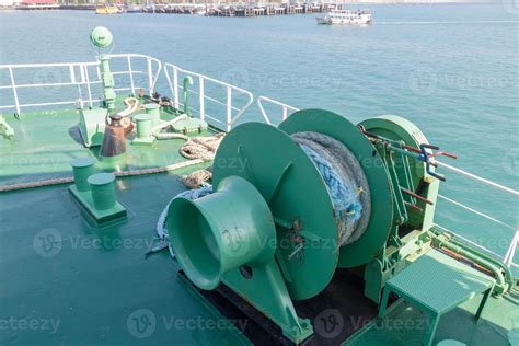 Winch anchor on boat 9322949 Stock Photo at Vecteezy