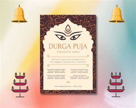 Durga Puja Invitation Template Durga Puja Invite Durga Puja - Etsy | Invitation template ...