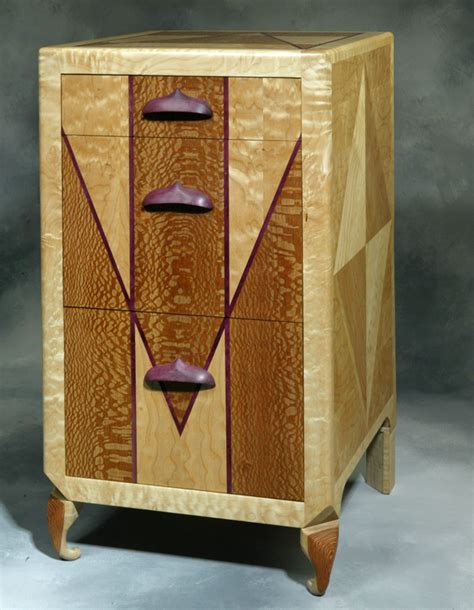 Modern Exotic Wood Custom Cabinet | Unique Furniture