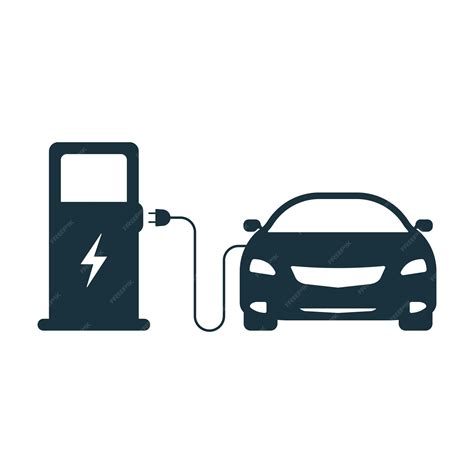 Premium Vector | Transport Charger Silhouette Icon Electric Car ...