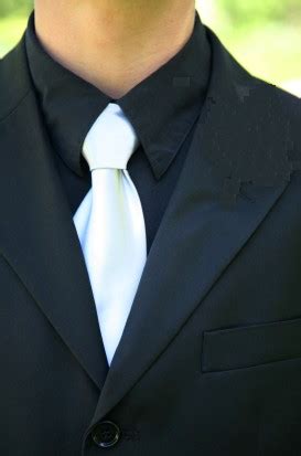 Black Tie. Black Tie with Black Suit