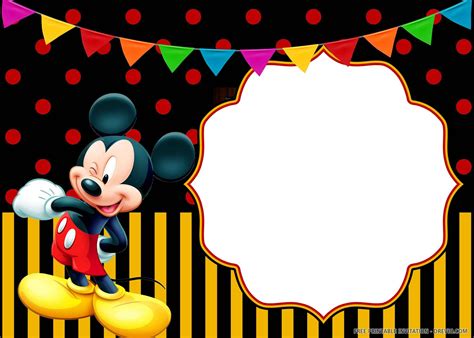 free printable mickey mouse birthday cards - free printable mickey ...