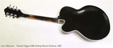 Gretsch Clipper 6186 Archtop Electric Sunburst, 1958 | www.12fret.com