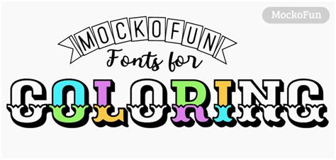 🐌 Fonts for Coloring [FREE] - MockoFUN