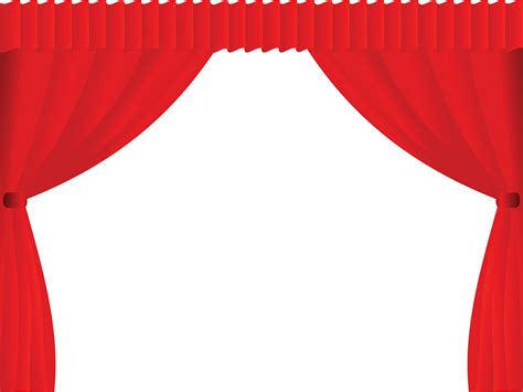 Theatre Curtains Powerpoint Templates - Pattern, Red Backgrounds