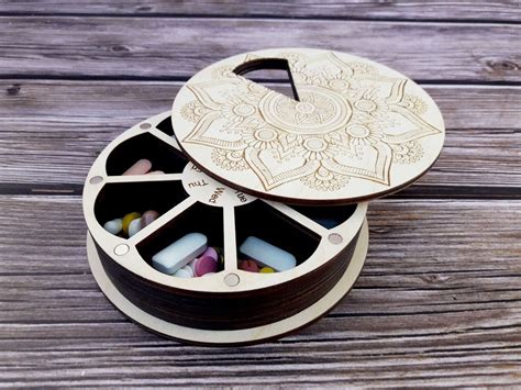 Large Pill Organizer 7 Day Cute Pill Box 7 Day Pill Container Pill Case ...