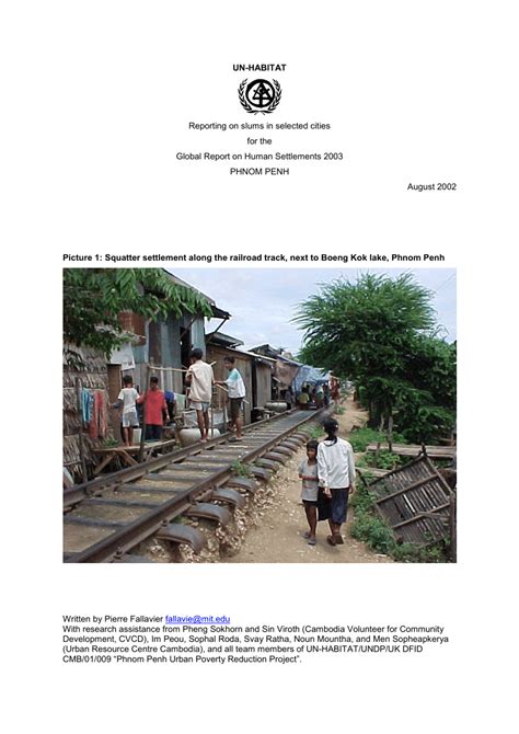 (PDF) Urban Slums report: The case of Phnom Penh, Cambodia