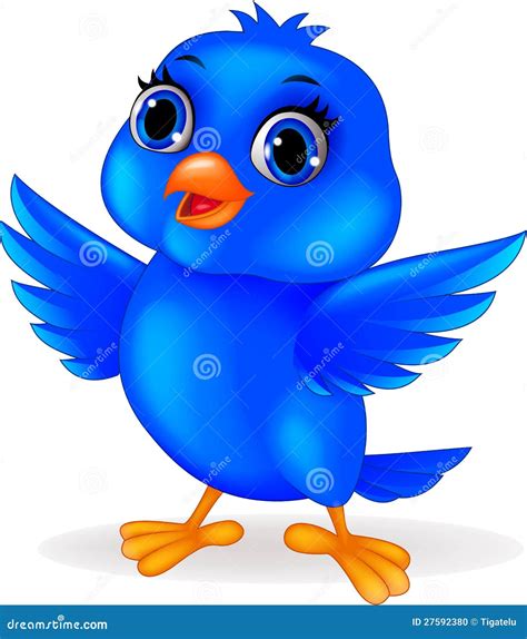 Blue Bird Cartoon Stock Photo - Image: 27592380