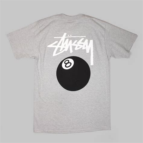 STUSSY 8 BALL T SHIRT GREY | Stussy Tees