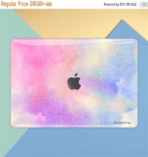 Macbook Skin Pastel Pink Macbook Decal Macbook Sticker Rainbow | Etsy