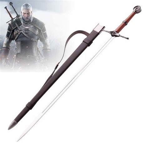 Replica Geralt Steel Sword in Brown - The Witcher silver sword Geralt sword