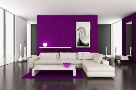 the modern home decor: Purple wall painting ideas | Purple living room ...