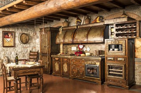 Art. 623, Rustic kitchen, finished in aged Corten | Steampunk home decor, Rustic kitchen ...