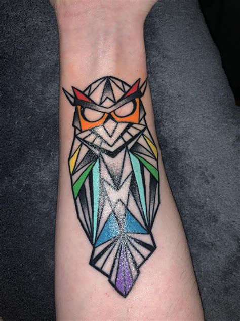 Geometric Owl Tattoos For Men