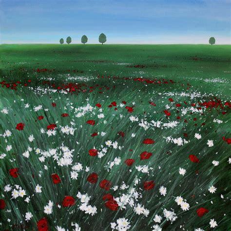 Wild Flower Field Painting by K McCoy - Fine Art America