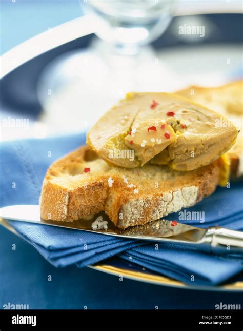 Foie gras on toast Stock Photo - Alamy