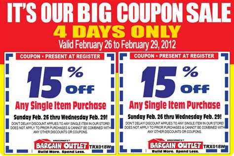 Grossman's Bargain Outlet: 15% off Printable Coupon