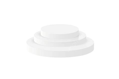 A Circular 3d Podium With A White Pedestal An Empty And Vectorized Showroom Platform Vector ...
