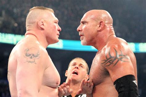 Goldberg vs. Brock Lesnar could be the shortest main event in WrestleMania history - Cageside Seats