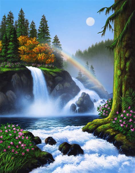 Waterfall Wall Mural | Wallsauce US