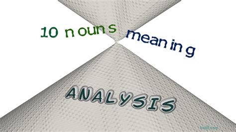 analysis - 11 nouns synonym of analysis (sentence examples) - YouTube