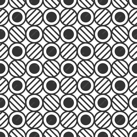 Premium Vector | Circle and dots seamless pattern