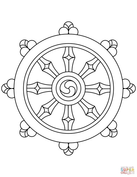 Dharma Wheel coloring page | Free Printable Coloring Pages