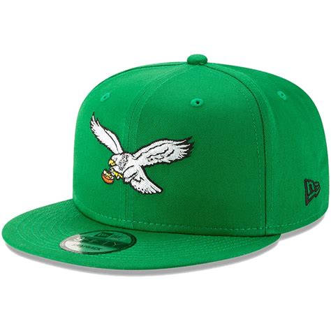 Men's New Era Kelly Green Philadelphia Eagles Throwback 9FIFTY ...