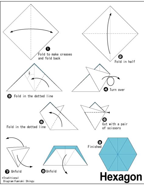 Hexagon - Easy Origami instructions For Kids