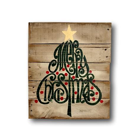 Rustic Wood Christmas Sign Merry Christmas Decoration