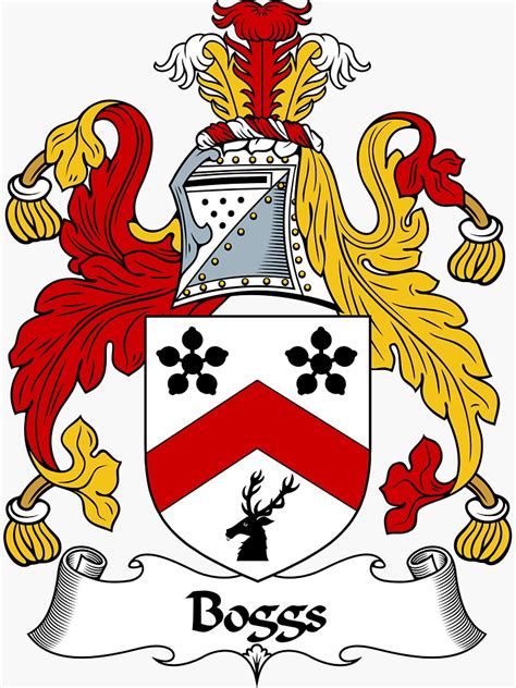 "Boggs Coat of Arms / Boggs Family Crest" Sticker by ScotlandForever | Redbubble