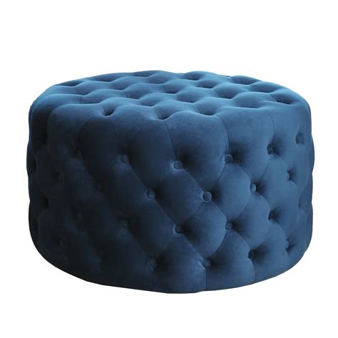 Round Velvet Ottoman - Ideas on Foter