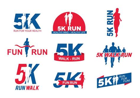 5K Running Logo 147378 Vector Art at Vecteezy