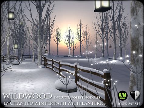 Second Life Marketplace - Enchanted Winter Path with Lanterns