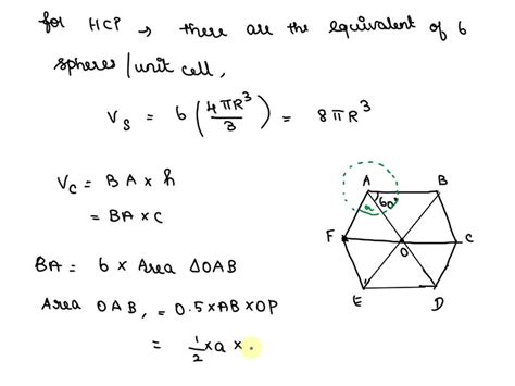 SOLVED: Calculate the atomic packing factor (APF) for an HCP crystal structure.