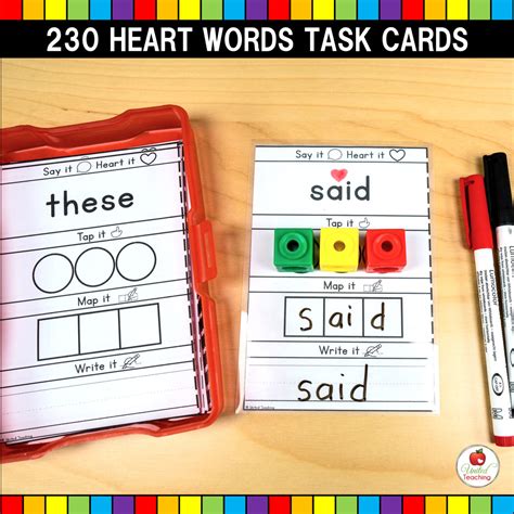 Heart Words Word Mapping Activities - United Teaching