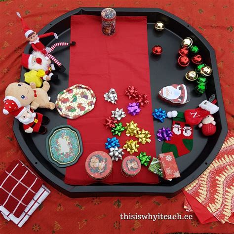 Christmas play in the tuff tray | Tuff tray, Christmas play, Christmas