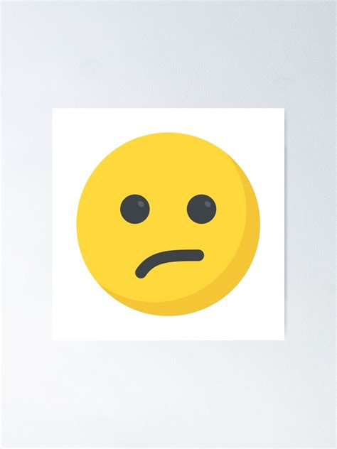 "Worry Emoji" Poster for Sale by flying-flamingo | Redbubble