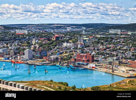 View of Saint John's Harbour from Signal Hill, Newfoundland, Canada ...