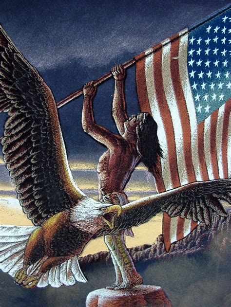 1970's Sanchez Black Velvet Native American USA Flag Bald Eagle Painting - Moose-R-Us.Com Log ...