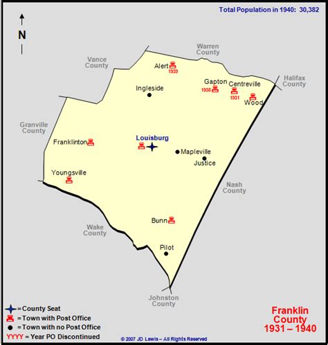 Franklin County, NC - 1931 to 1940