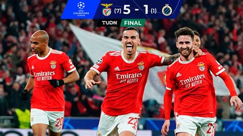 Benfica vence 5-1 al Brujas en la vuelta de Octavos de Final de la ...