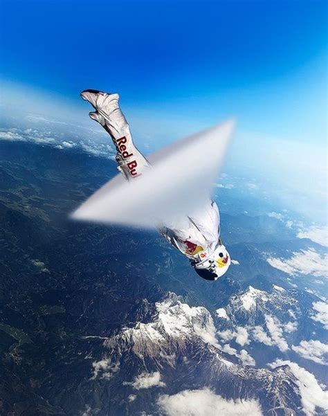 Felix Baumgartner causing a sonic boom | Felix baumgartner, Space flight, Speed of sound