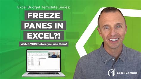 Using Freeze Pains for Excel Budget Template - YouTube