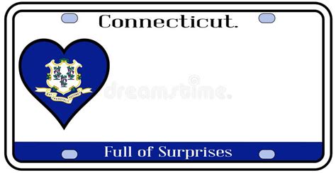 Connecticut License Plate stock vector. Illustration of graphic - 112598072