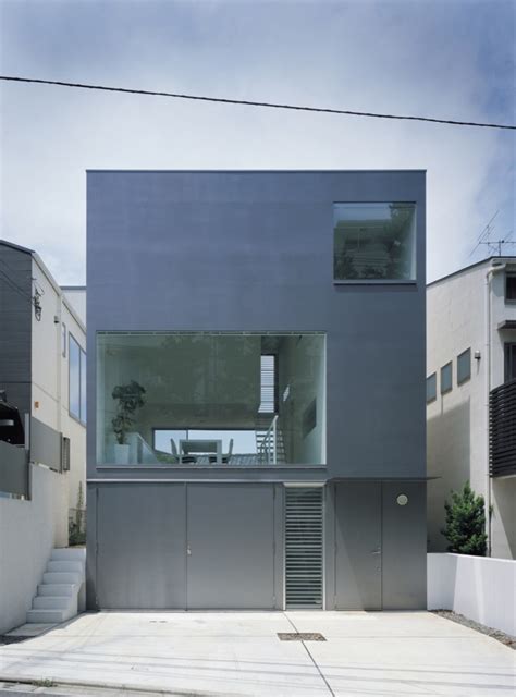 Beautiful Houses: Industrial design minimalist house, Tokyo, Japan (+plans)