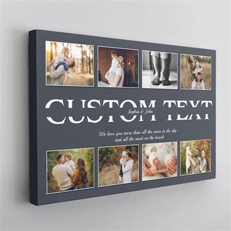 Custom Photo - Customizable Name And Text Canvas Wall Art