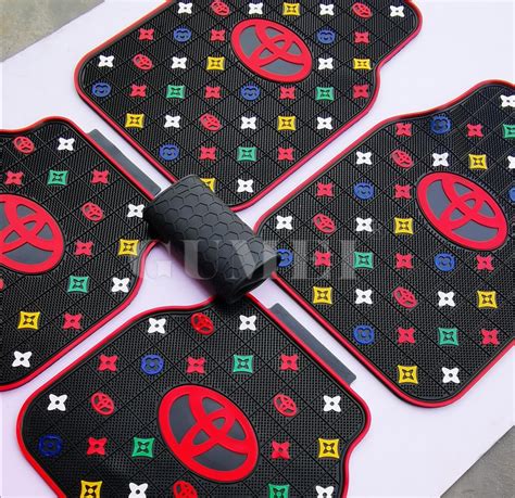 Red PVC universal car mats