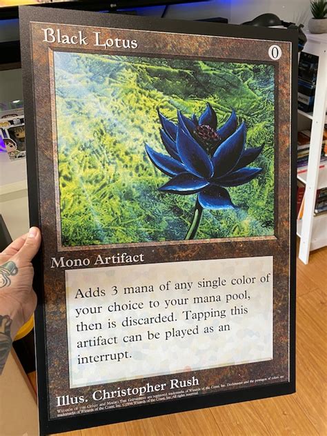 Jumbo MTG Black Lotus Card - Etsy